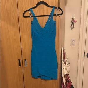 Blue bandage dress